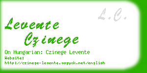 levente czinege business card